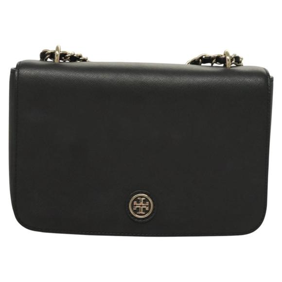 TORY BURCH Chain Shoulder Bag Leather Black Auth 124109 - Picture 13 of 16
